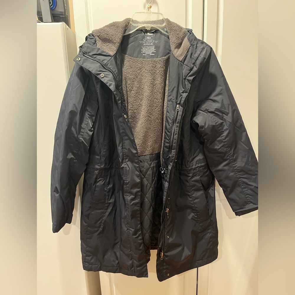 Coat, winter, LL Bean, black